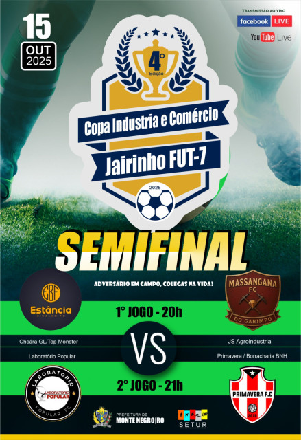 Copa Indústria e Comércio Jairinho FUT-7 chega à fase semifinal