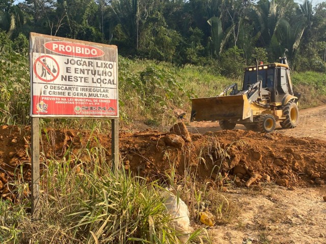 Prefeitura de Monte Negro fecha entrada do antigo lixão municipal em ação sustentável pela preservação ambiental